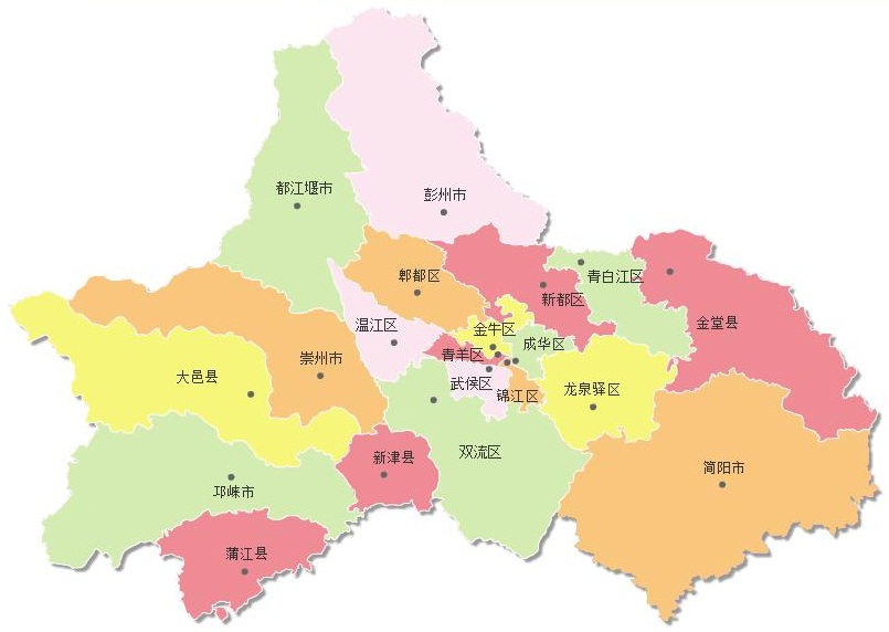 成都市行政区划(2017年) 成都市行政区划(2017年)