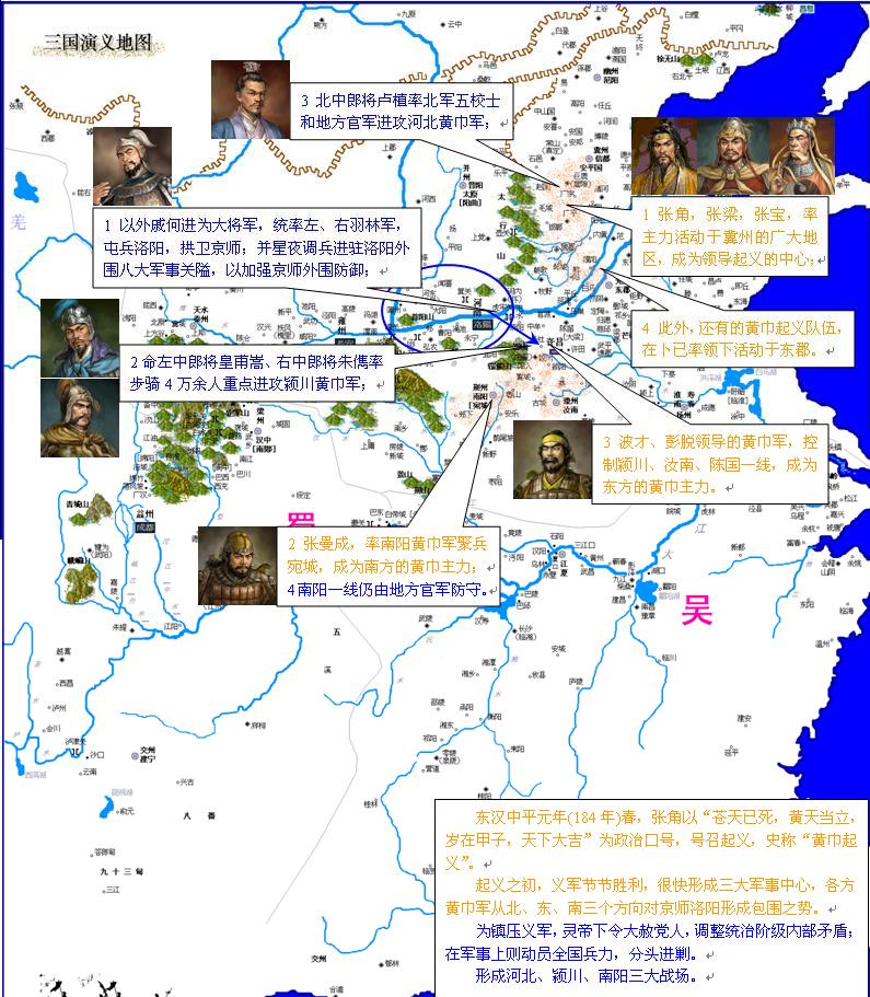 黄巾起义前期形势图 黄巾起义前期形势图