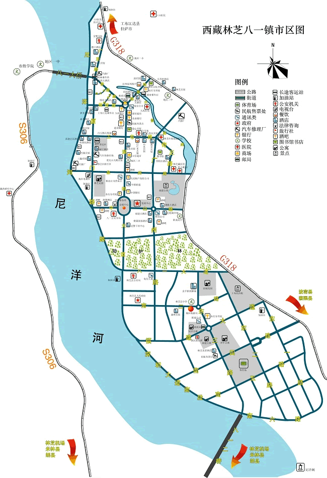 林芝市八一城区地图 林芝市八一城区地图
