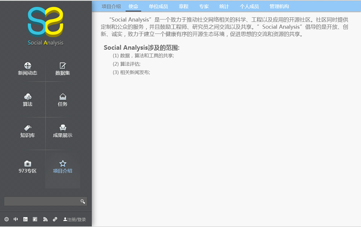 社交网路分析开源平台 社交网路分析开源平台