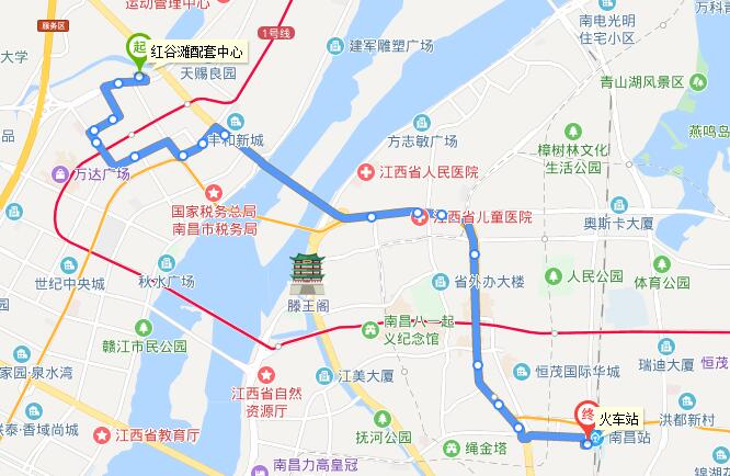 南昌公交22路上行 南昌公交22路上行