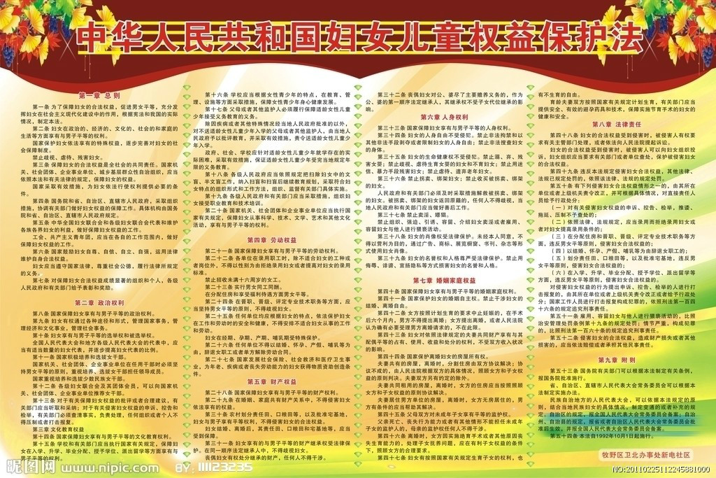 妇女儿童权益保障法 妇女儿童权益保障法