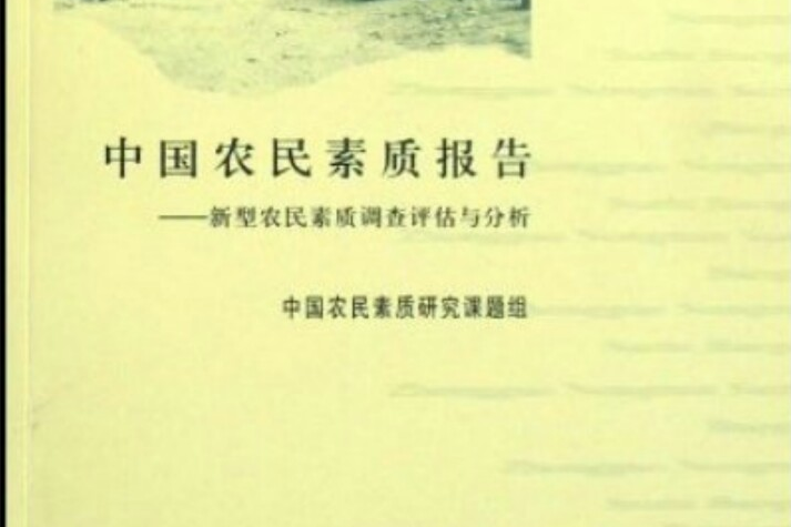 中国农民素质报告 中国农民素质报告