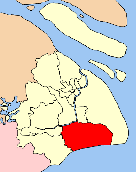 奉贤区在上海市的位置图 奉贤区在上海市的位置图