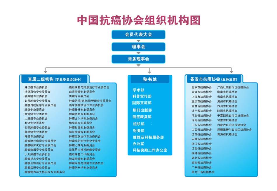 中国抗癌协会组织机构图 中国抗癌协会组织机构图