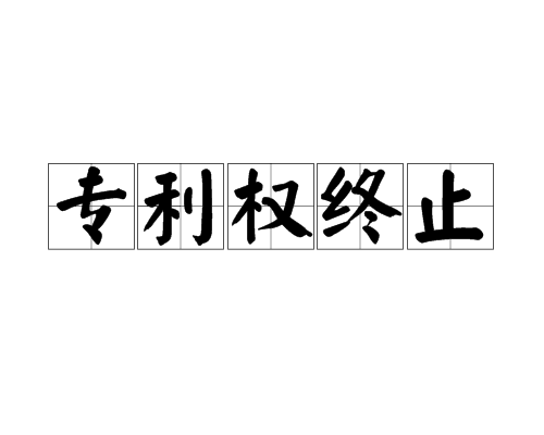 专利权终止 专利权终止