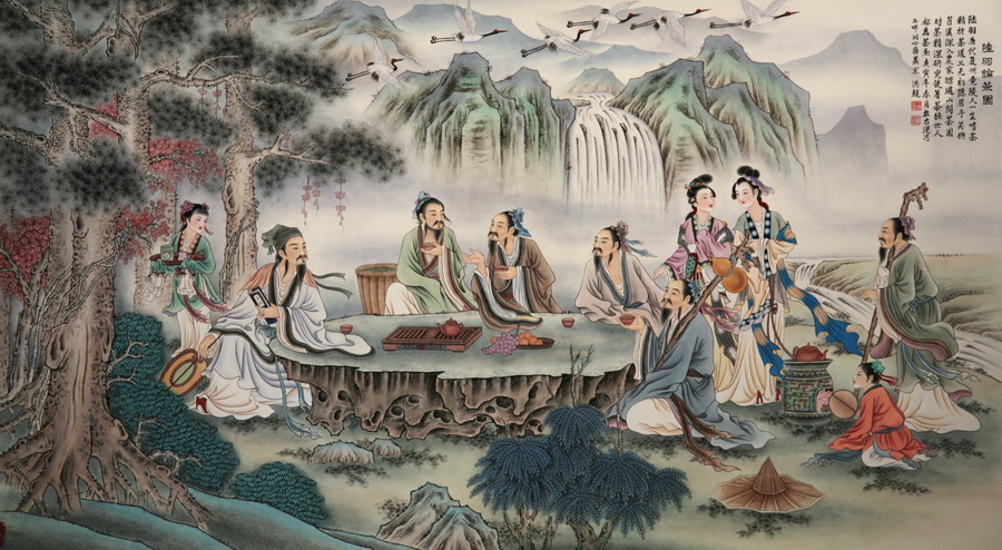 《品茗图》王洪超作品 《品茗图》王洪超作品