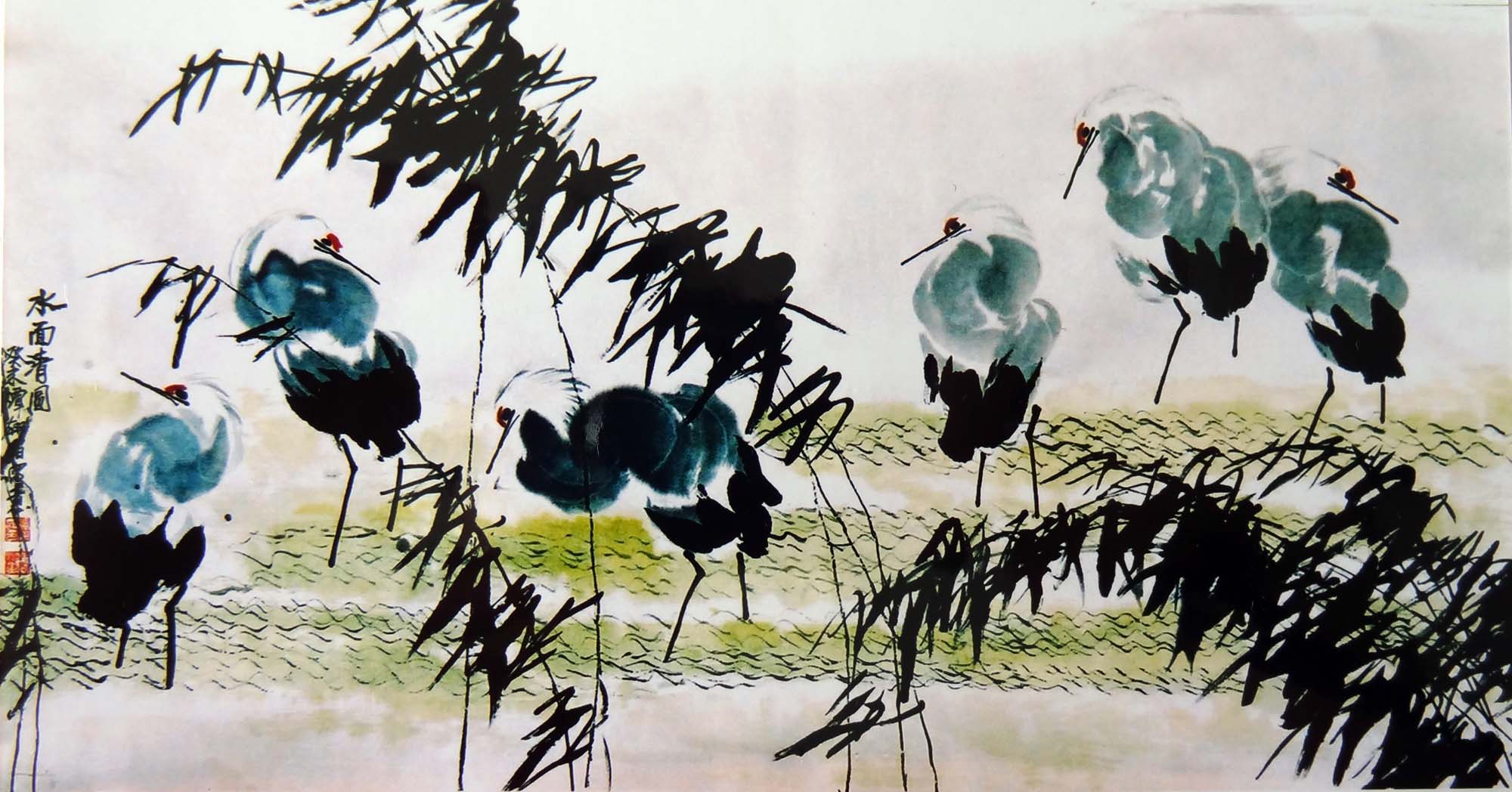 洽川风光-国画谭翃晶作品 洽川风光-国画谭翃晶作品
