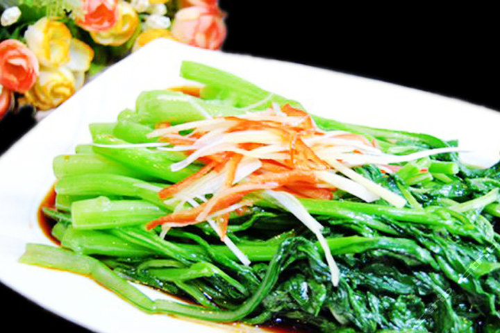 豉油皇菜心炒鹅肠 豉油皇菜心炒鹅肠