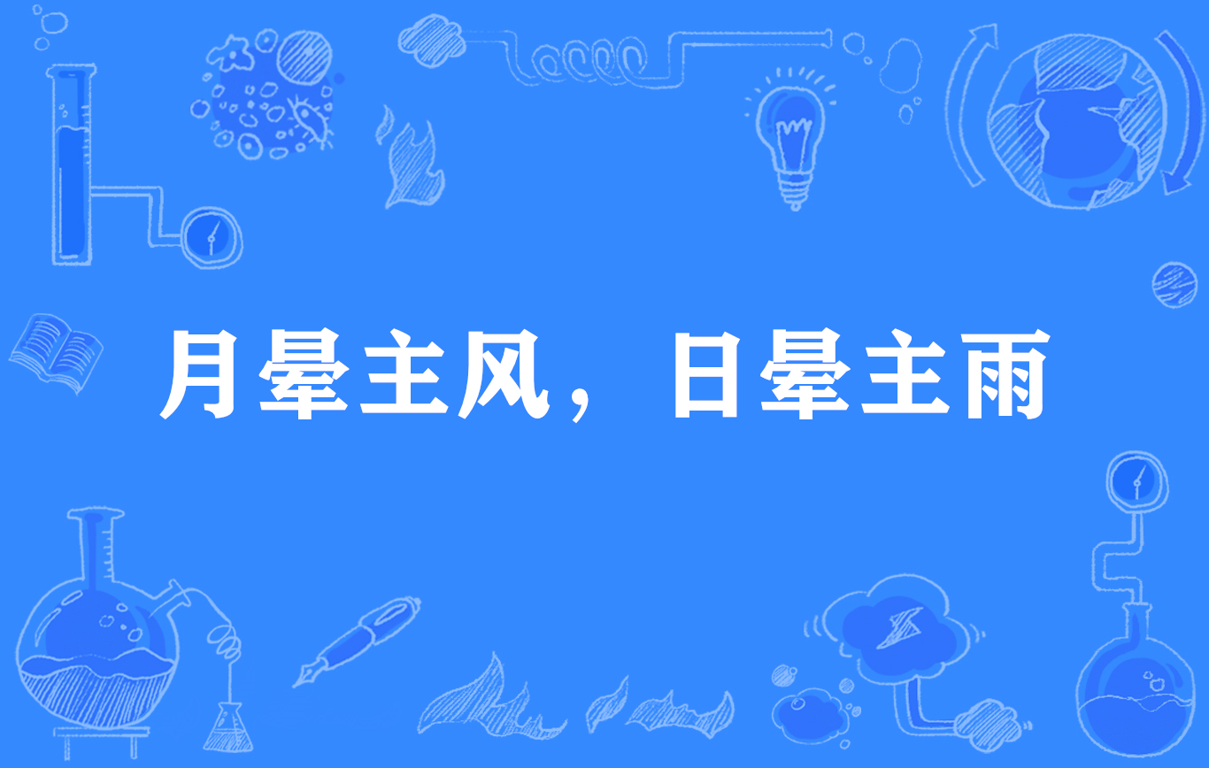 月晕主风，日晕主雨