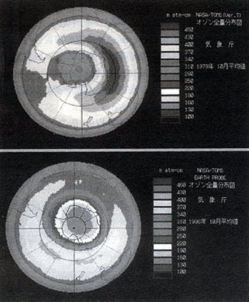 南极上空的臭氧层空洞 南极上空的臭氧层空洞
