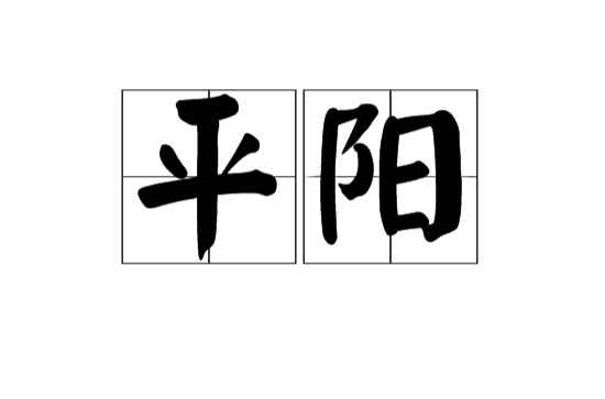 平阳(汉语词语) 平阳(汉语词语)