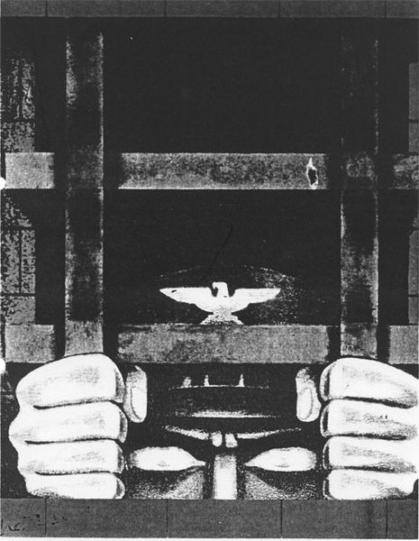 这幅漫画表现出德国人对于凡尔赛条约的痛恨 这幅漫画表现出德国人对于凡尔赛条约的痛恨