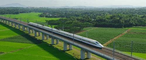 海南环岛铁路CRH380A列车试验 海南环岛铁路CRH380A列车试验