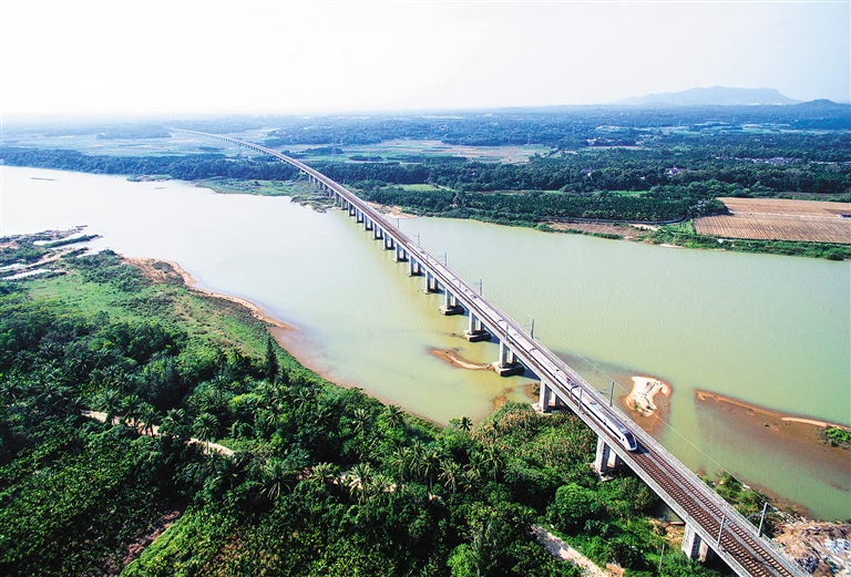 海南环岛铁路万泉河特大桥 海南环岛铁路万泉河特大桥