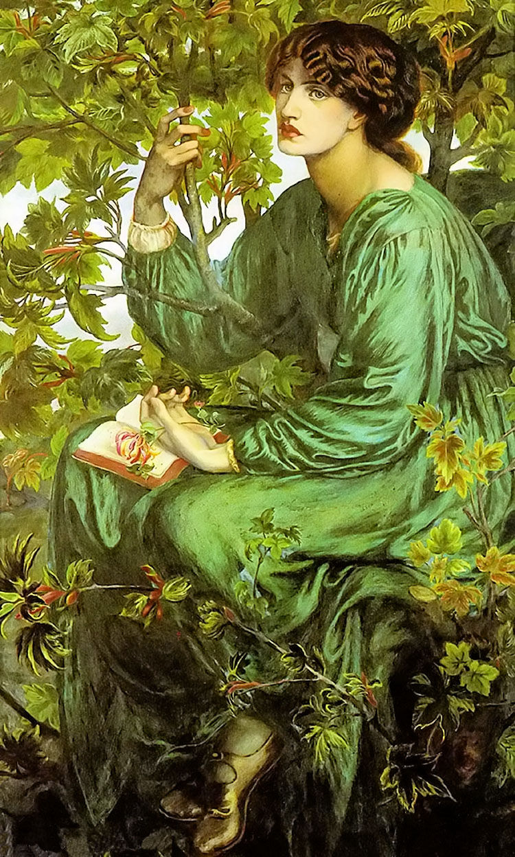 白日梦(1880年但丁·罗塞蒂创作布面油画) 白日梦(1880年但丁·罗塞蒂创作布面油画)