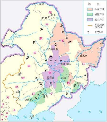 东北平原农业分布图 东北平原农业分布图
