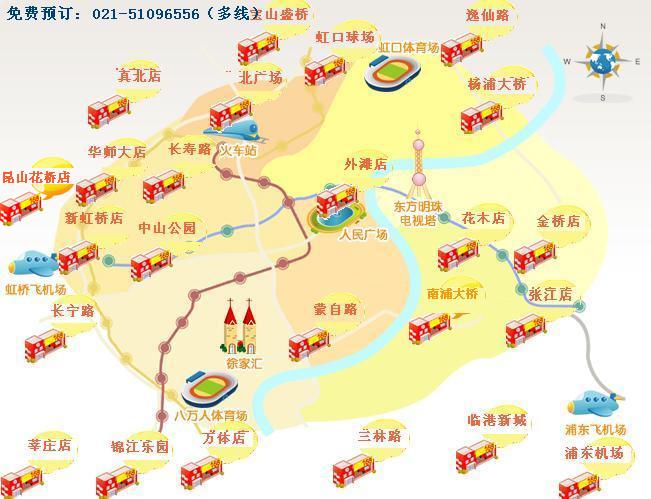 最新上海锦江之星分布图 最新上海锦江之星分布图