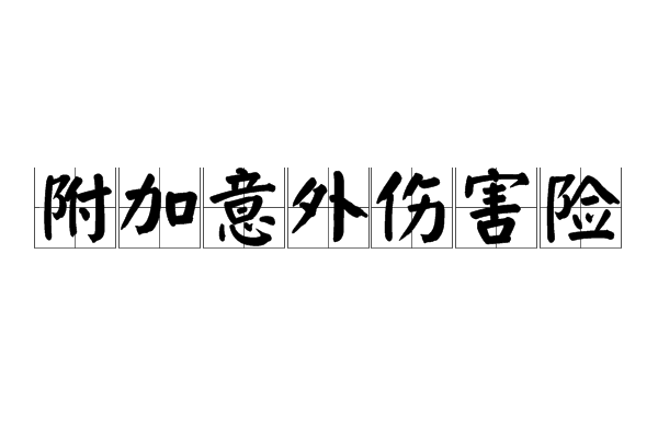 附加意外伤害险 附加意外伤害险