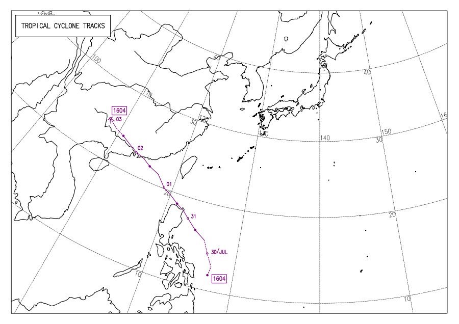 日本气象厅编制路径图 日本气象厅编制路径图
