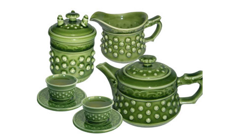 绿釉活瓷乾坤茶具 绿釉活瓷乾坤茶具