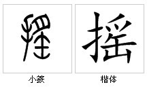 “摇”字源演变 “摇”字源演变