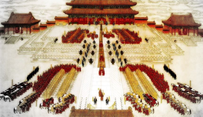 《光绪皇帝大婚图》之一 《光绪皇帝大婚图》之一