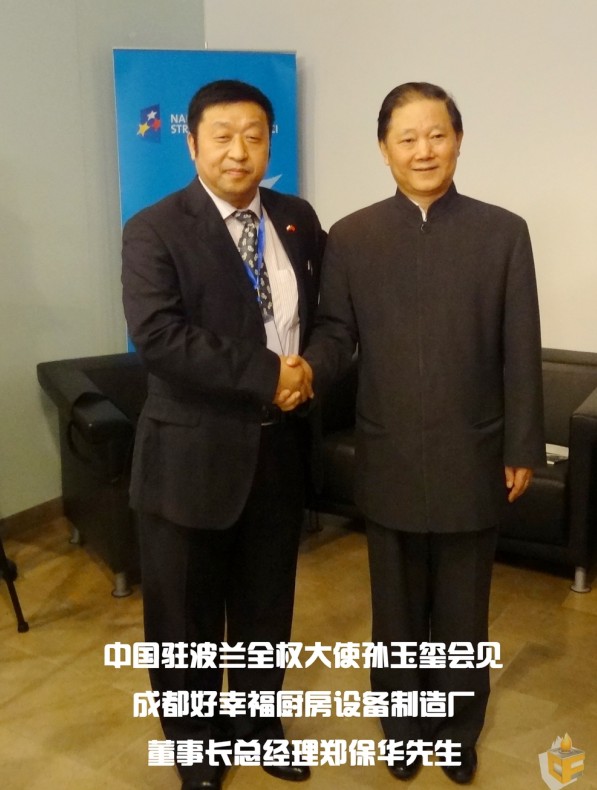 董事长郑保华先生与驻波兰大使孙玉玺合影 董事长郑保华先生与驻波兰大使孙玉玺合影