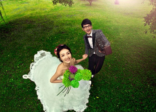 公园婚纱照 公园婚纱照