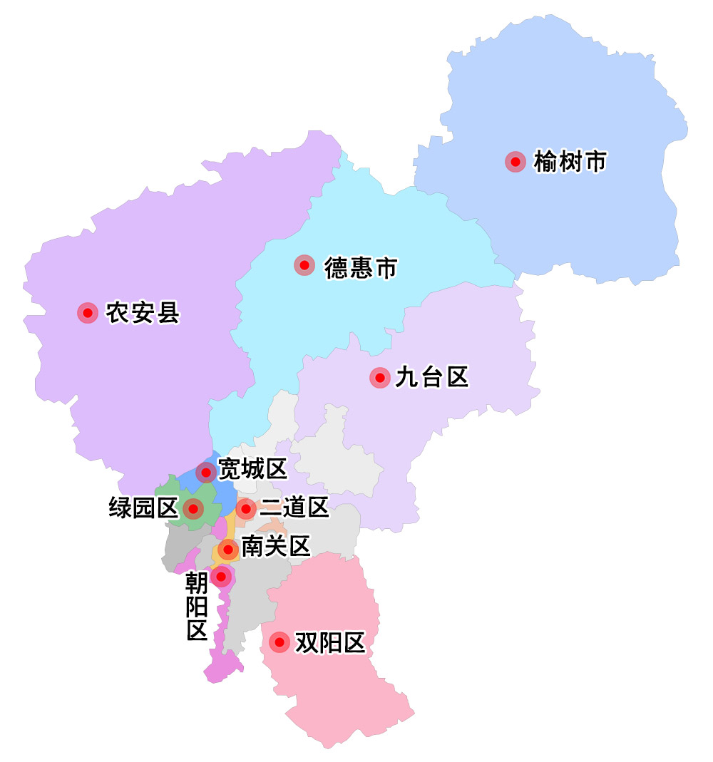 长春市政区图 长春市政区图