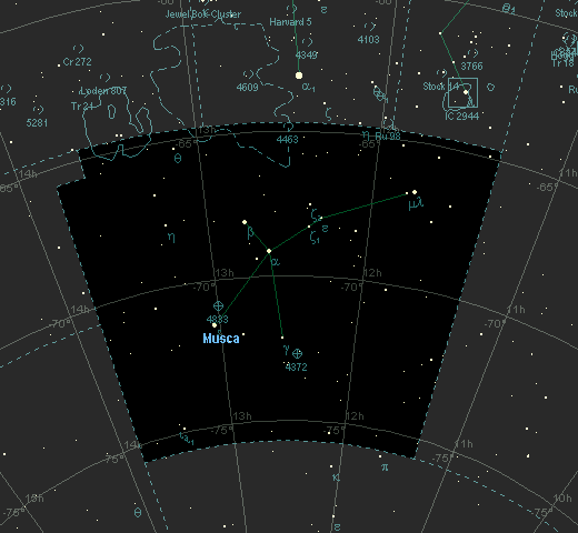 苍蝇座星图