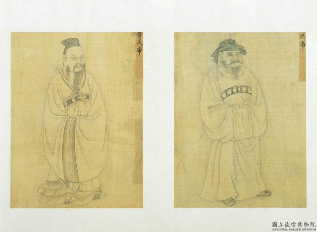 司马炎与孙权(右)画像 司马炎与孙权(右)画像