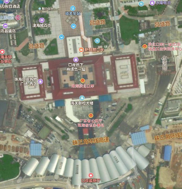 拱北口岸卫星图片 拱北口岸卫星图片