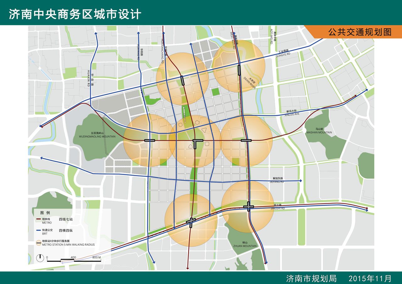 济南中央商务区交通图 济南中央商务区交通图