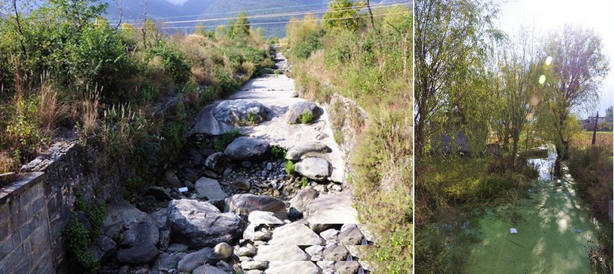 隐仙溪上游河道及入海口 隐仙溪上游河道及入海口