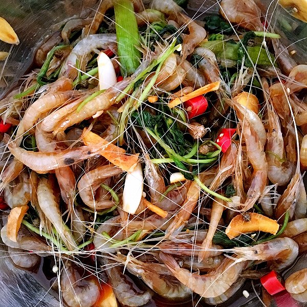炝拌青虾