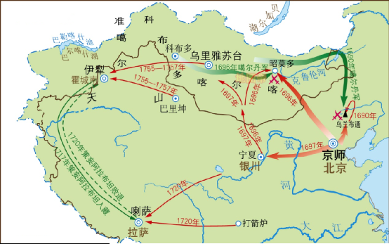 清朝统治者统一西北形势 清朝统治者统一西北形势