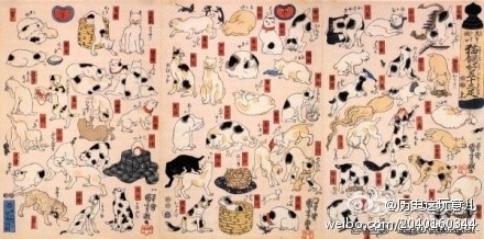 歌川国芳的百猫图 歌川国芳的百猫图