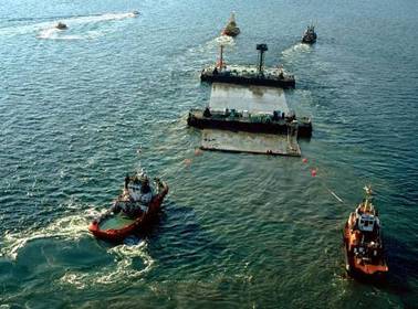 沉管海上沉放照片 沉管海上沉放照片