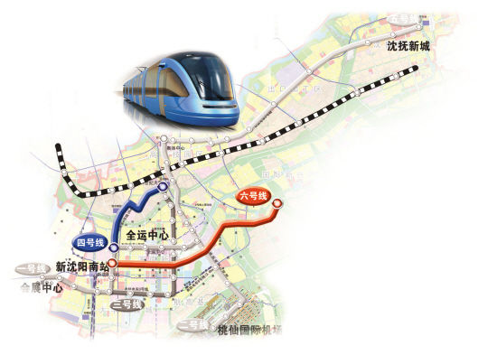浑南有轨电车4、6号线走向图 浑南有轨电车4、6号线走向图