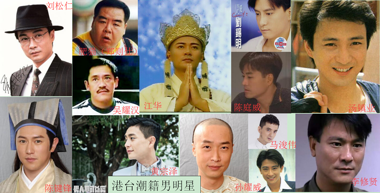 港台地区的潮籍男明星 港台地区的潮籍男明星