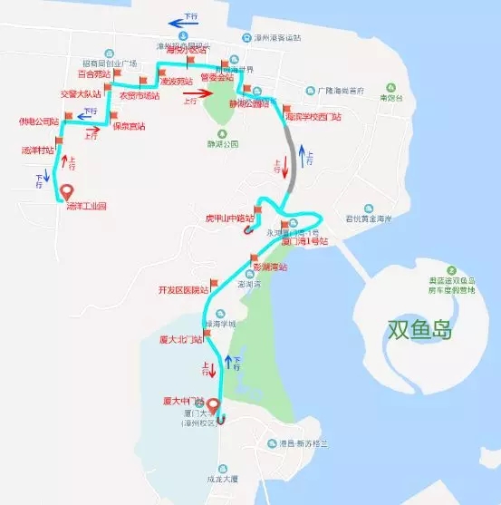 漳州公交开发区5路路线图 漳州公交开发区5路路线图