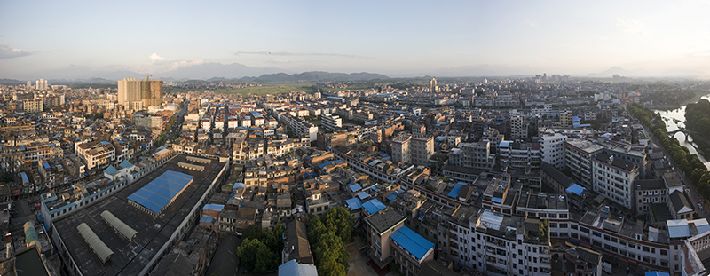 道县县城濂溪街道全景图 道县县城濂溪街道全景图