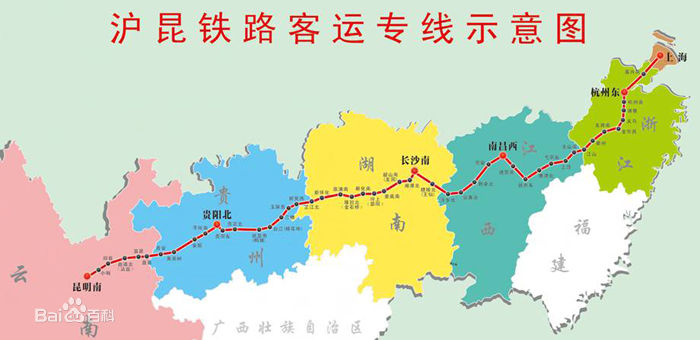 沪昆高速铁路线路走向 沪昆高速铁路线路走向