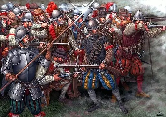 近代火枪的齐射威力远非冷兵器时代的军队所能承受 近代火枪的齐射威力远非冷兵器时代的军队所能承受