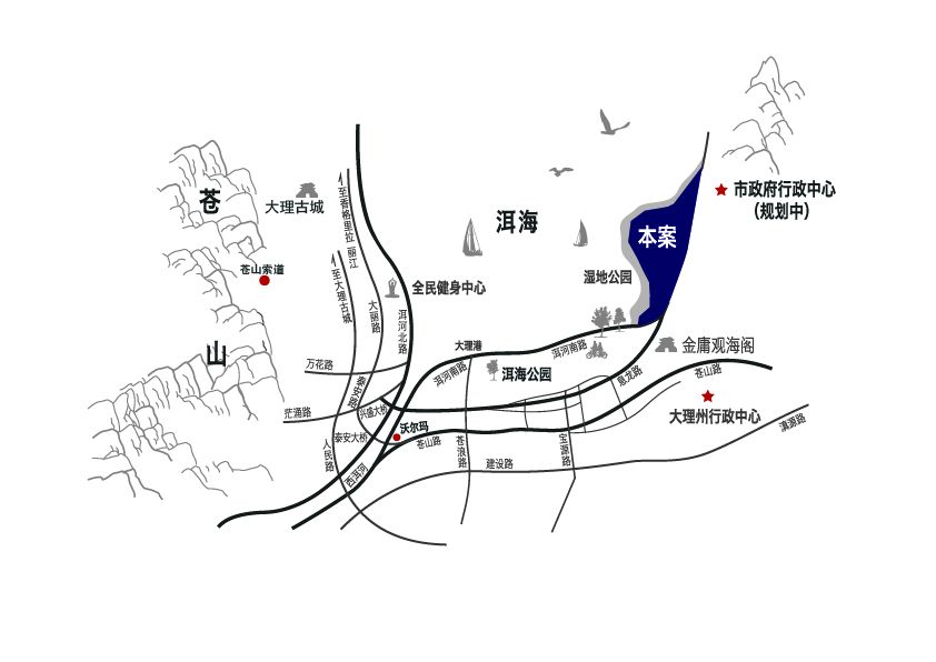 简版区位交通路线图 简版区位交通路线图