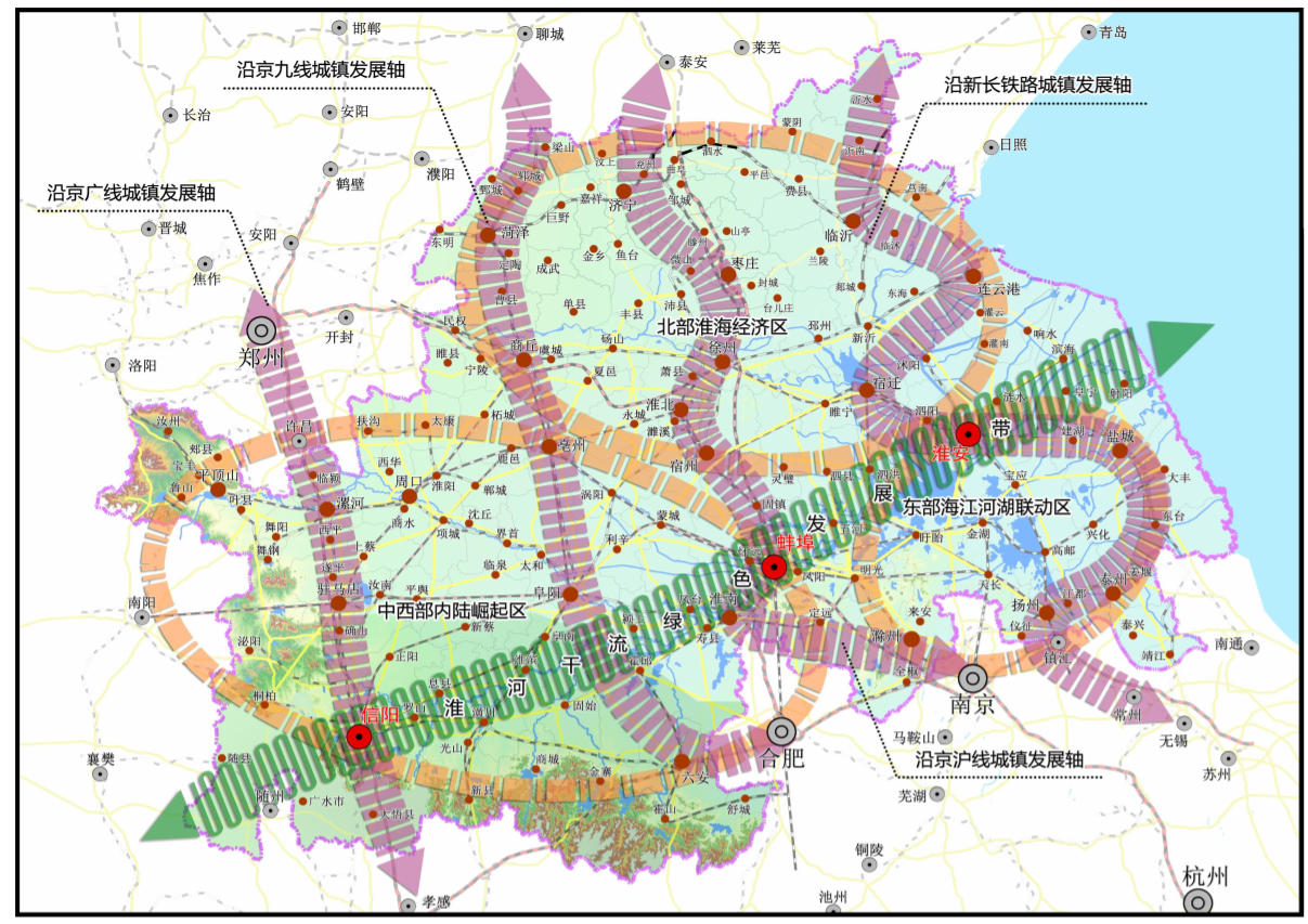 经济带发展示意图 经济带发展示意图
