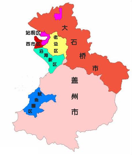 营口政区图 营口政区图