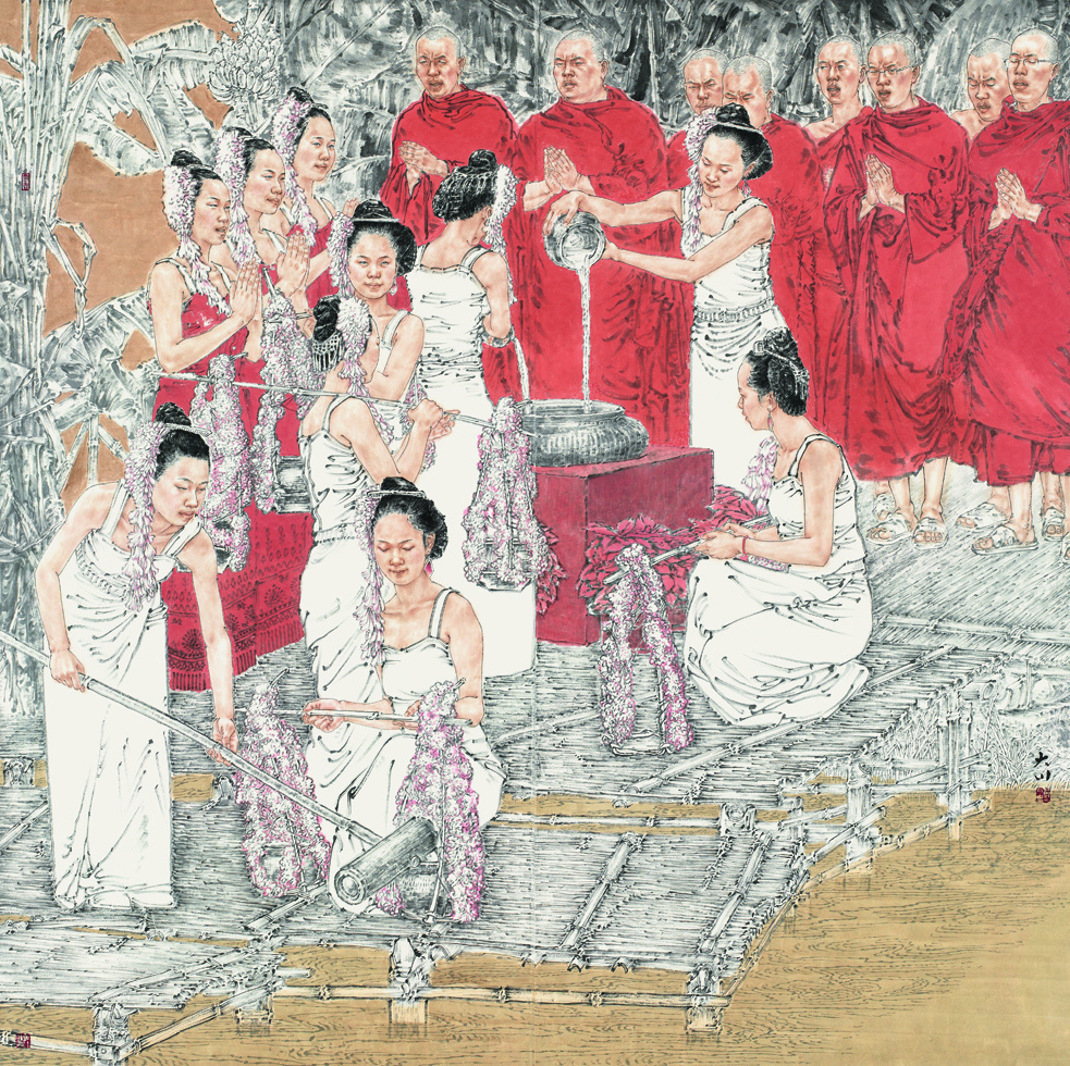 泼水节组画 泼水节组画