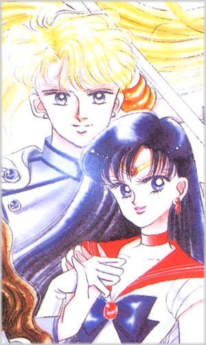 美战原画集1中的水手火星和杰戴特 美战原画集1中的水手火星和杰戴特